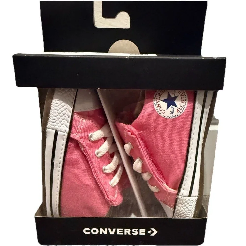 Converse CTAS Cribster Mid Baby Shoes Pink Size 4 Infant Sneakers New In Box